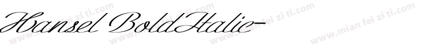 Hansel BoldItalic字体转换